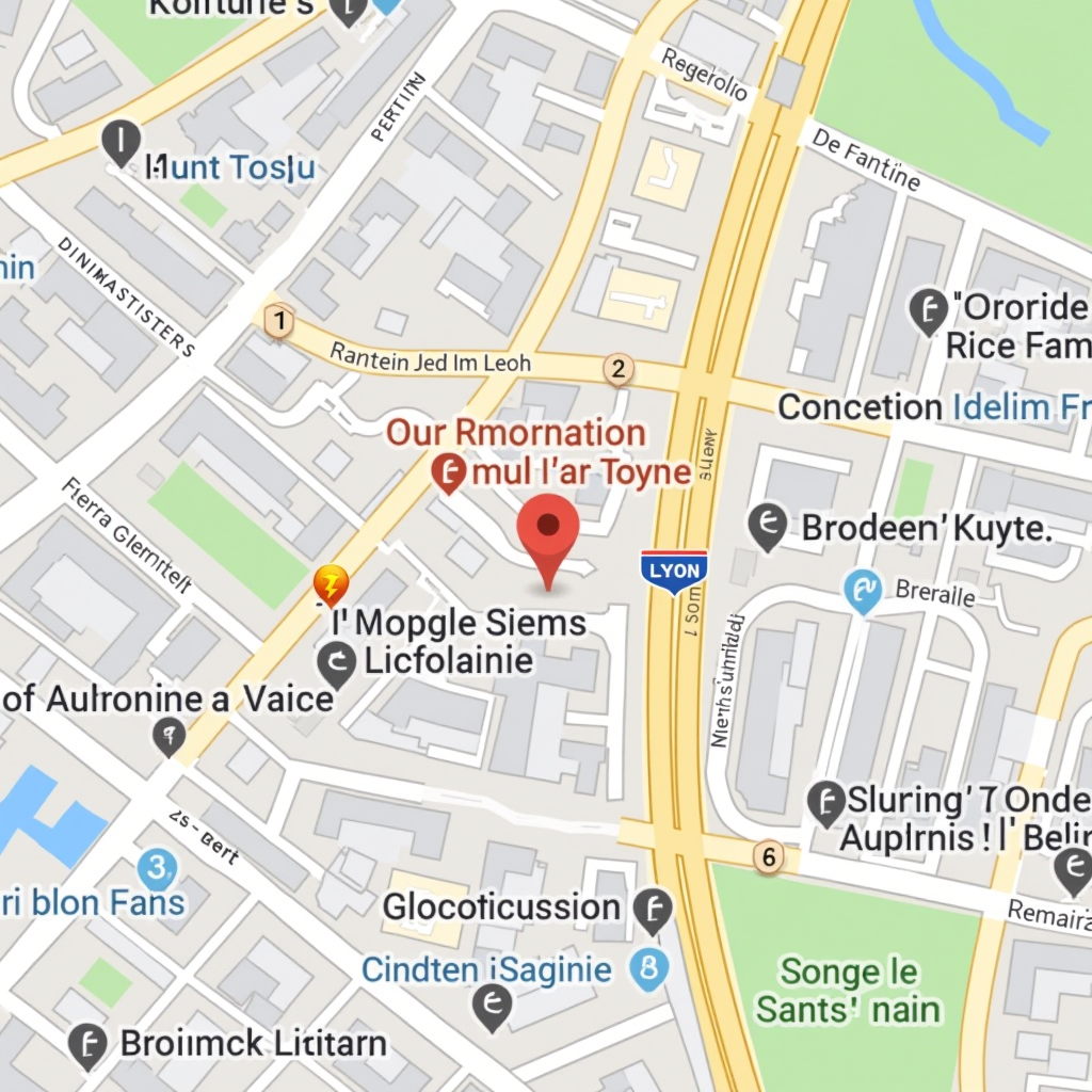 Plan d'accès au cabinet Contestation Amende Conseil situé au 12 Rue de la République à Lyon, montrant l'emplacement exact du bureau dans le quartier historique de Lyon avec les rues environnantes et les points de repère locaux